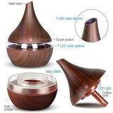 Aroma Air Difusor Madeira Umidificador De Ar Ultra Aromaterapia Óleo Essencial Névoa Fria  Para Casa