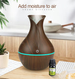 Aroma Air Difusor Madeira Umidificador De Ar Ultra Aromaterapia Óleo Essencial Névoa Fria  Para Casa