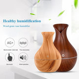 Aroma Air Difusor Madeira Umidificador De Ar Ultra Aromaterapia Óleo Essencial Névoa Fria  Para Casa