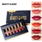 Beauty Glazed Matte Lipstick kit seis cores (longa duração)