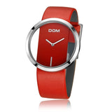 Relógio DOM Marca de Luxo Moda Casual Quartz De Couro