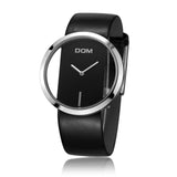 Relógio DOM Marca de Luxo Moda Casual Quartz De Couro